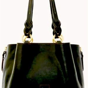 Dooney & Bourke Black Florentine Large zip Barlow bag new